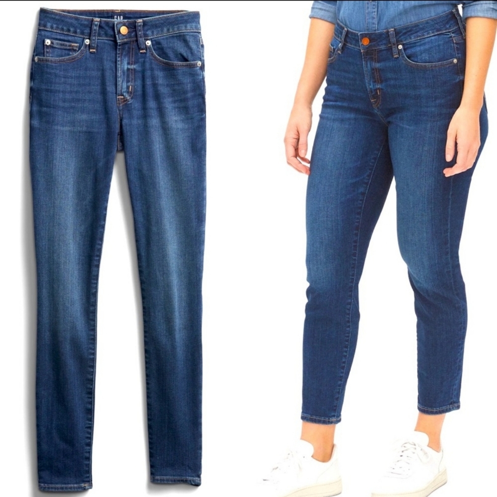Gap Denim Dark Wash Curvy True Skinny Jeans 29